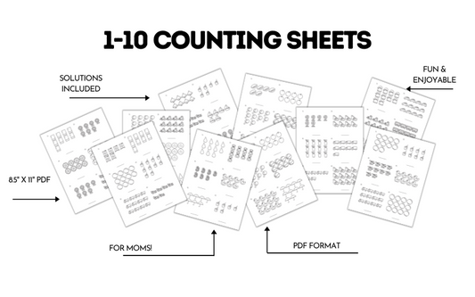 1-10 COUNTING SHEETS with Solutions